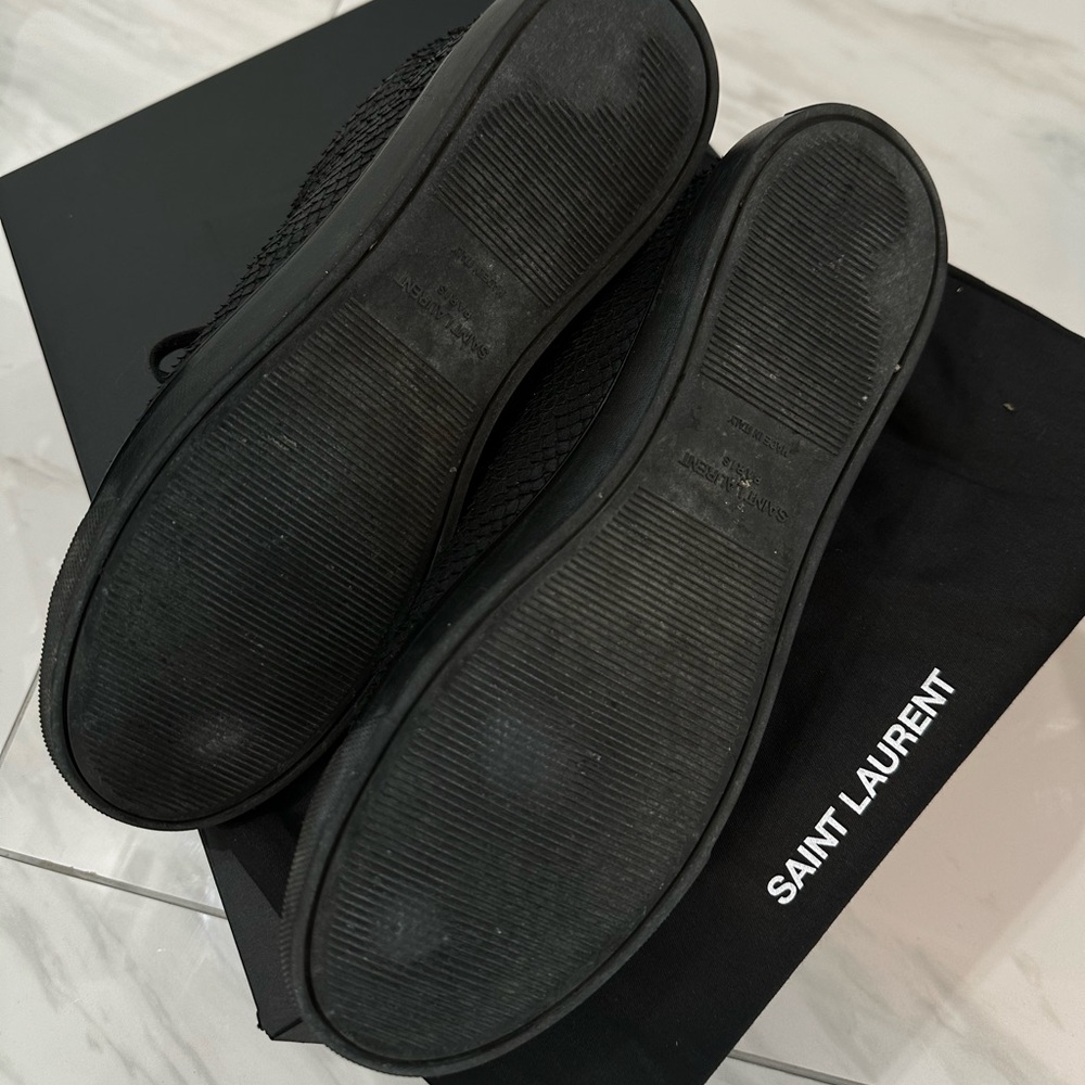 Men’s Saint Laurent Black Python Sneakers (41) - Picture 2 of 4
